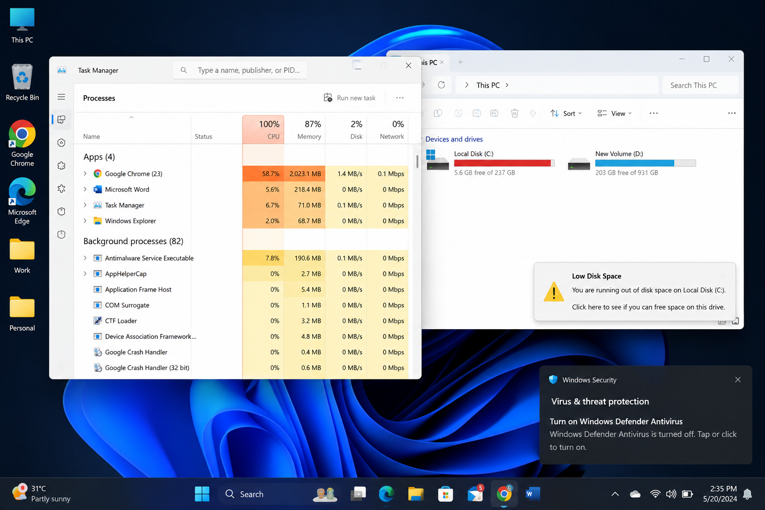 PC performance overview