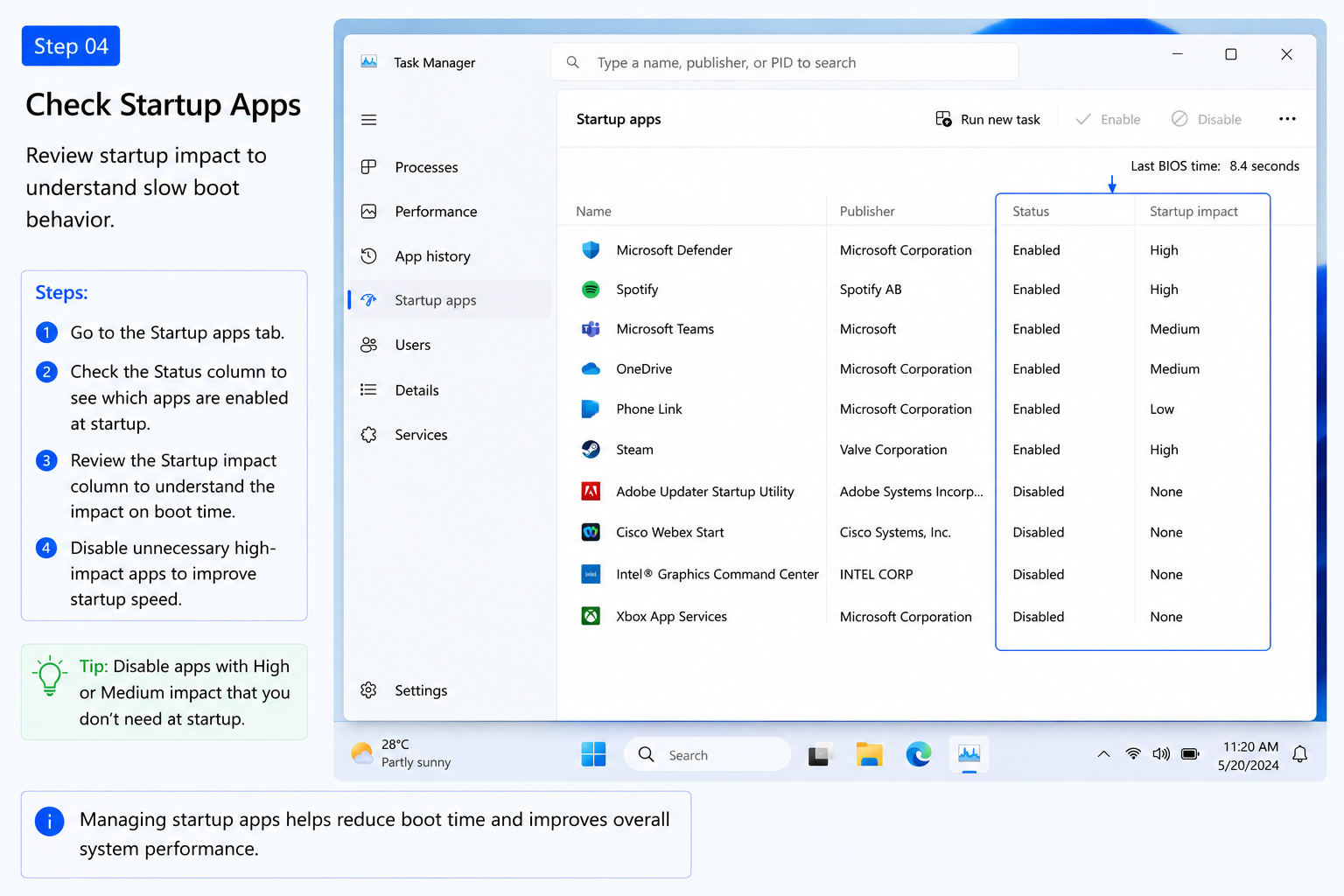 Check Startup Apps
