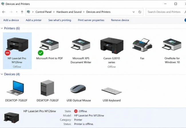 Printer status guide