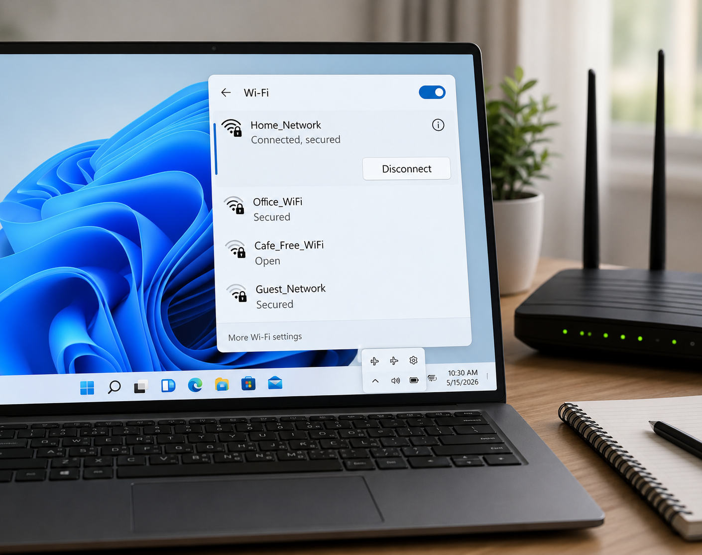 WiFi connection guide visual